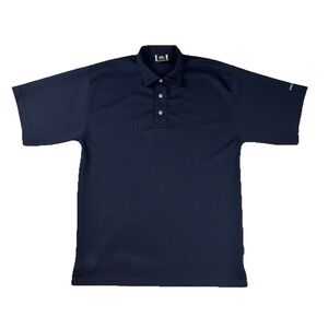 Vintage The Rock Nando‎ Di Biase Italian Polo Shirt Men's L Navy 90s Y2K Style